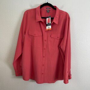 NEW Eddie Bauer Womens Plus XXL Departure Shirt Classic Fit Moisture Wicking Top